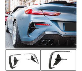 Аеродинамічні накладки на задній бампер V2 (для M-Sport, Карбон) для BMW 8 cерія G14/G15/G16 2018- рр