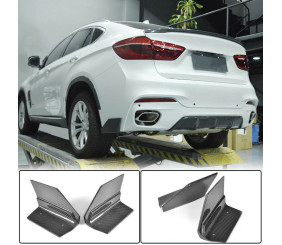 Накладки на задній бампер Flap (для M-Sport, Карбон) для BMW X6 F16 2014-2019 рр