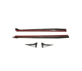 Накладки на пороги (Карбон) для Lamborghini Huracan 2014- рр