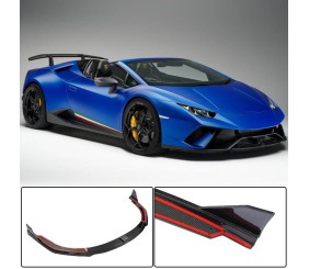 Накладка на передній бампер Lip V2 (Карбон) для Lamborghini Huracan 2014- рр