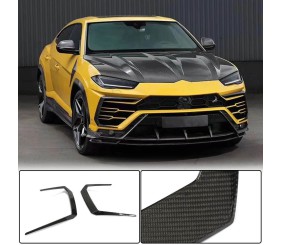 Накладки на передній бампер Flap (Сухий карбон) для Lamborghini Urus 2018- рр