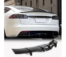 Дифузор заднього бампера (для Plaid 2021-2026, Карбон) для Tesla Model S 2012- рр