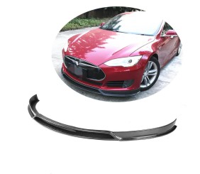 Накладка на передній бампер Lip V2 (2012-2016, Карбон) для Tesla Model S 2012- рр