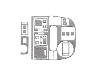 Накладки на панель Карбон для Volkswagen T5 Multivan 2003-2010 рр