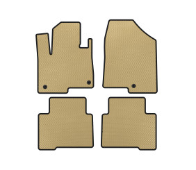 Килимки EVA (2 ряди, для Grand, Бежевий) для Hyundai Santa Fe 4 2018-2023 рр