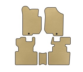 Килимки EVA (2006-2012, 2 ряди, 7-ми місний, Бежевий) для Kia Carens рр