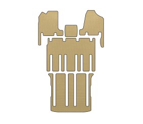 Килимки EVA (3 ряди, Бежевий) для Kia Carnival 2002-2013 рр