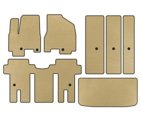 Килимки EVA (повний салон, Бежевий) для Kia Carnival 2014-2020 рр