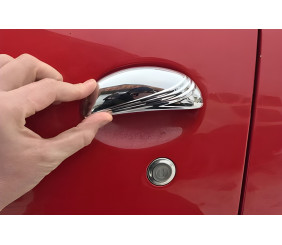 Накладки на ручки (2 шт., нерж) для Toyota Aygo 2007-2014 рр