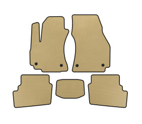 Килимки EVA (2 ряди, 2003-2005, 7-ми місний, Бежевий) для Opel Zafira A рр