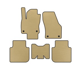 Килимки EVA (5-ти місний/АКПП, Бежевий) для Skoda Kodiaq 2016-2023 рр