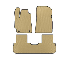 Килимки EVA (2 ряди, Бежевий) для Toyota Highlander 2008-2013 рр