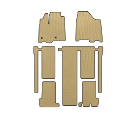 Килимки EVA (3 ряди, Бежевий) для Toyota Sienna 2010-2020 рр
