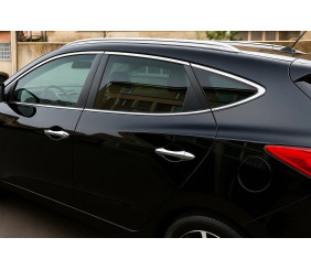 Комплект хром окантовки кругом вікон (10 шт, нерж.) для Hyundai IX-35 2010-2015 рр