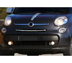 Смужка на капот (нерж.) для Fiat 500/500L 2013-2022 рр