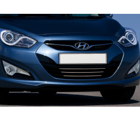 Накладки на решітку (3 шт, нерж.) для Hyundai I-40 2011-2019 рр