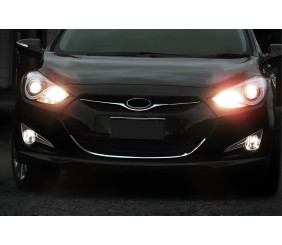 Обведення решітки (1 шт, нерж) для Hyundai I-40 2011-2019 рр