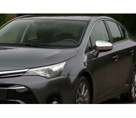 Накладки на дзеркала (2 шт, нерж) для Toyota Avensis 2009-2018 рр