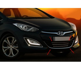 Накладки на нижню решітку і навколо STYLE (нерж) для Hyundai I-30 2012-2017 рр