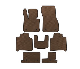 Килимки EVA (Для F46, 3 ряди, Коричневий) для BMW 2 серія Active Tourer F45/F46 2014-2021 рр