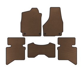 Килимки EVA (2009-2026, 5-ти місний/Чотиримісна кабіна, Коричневий) для Dodge RAM