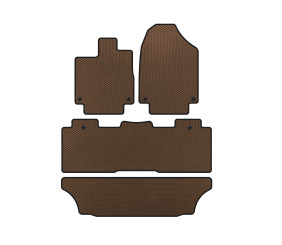 Килимки EVA (3 ряди, Коричневий) для Honda Odyssey 2017- рр