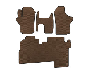 Килимки EVA (2004-2007, 2 ряди, 8-ми місний, Коричневий) для Hyundai H200, H1, Starex рр
