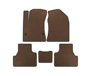 Килимки EVA V2 (Електро, Коричневий) для Hyundai Kona 2017-2023 рр