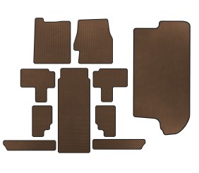 Килимки EVA (повний салон, Коричневий) для Kia Carnival 2002-2013 рр