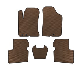 Килимки EVA (SD, Коричневий) для Kia Cerato 2 2010-2013 рр