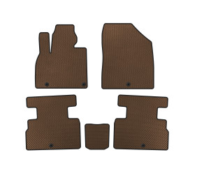Килимки EVA (2 ряди, 7-ми місний, Коричневий) для Kia Stonic 2017- рр