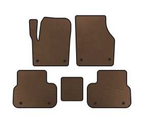 Килимки EVA (2014-2019, 2 ряди, Коричневий) для Land Rover Discovery Sport 2014- рр