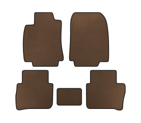 Килимки EVA (HB, Коричневий) для Nissan Tiida 2011-2014 рр
