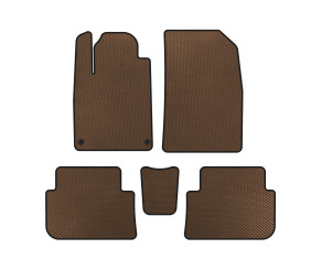 Килимки EVA (SD, Коричневий) для Peugeot 407 2004-2011 рр