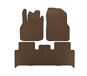 Килимки EVA (2 ряди, Коричневий) для Renault Scenic/Grand 2003-2009 рр