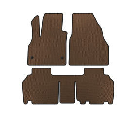 Килимки EVA (2 ряди, 5-ти дверний/7-місний, Коричневий) для Renault Kangoo 2008-2020 рр