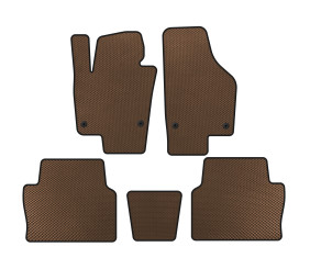 Килимки EVA (2 ряди, Коричневий) для Seat Alhambra 2010- рр