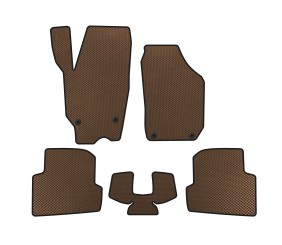 Килимки EVA (2010-2014, SW, Коричневий) для Skoda Fabia рр