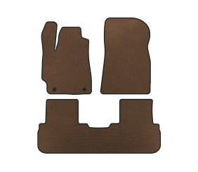 Килимки EVA (2 ряди, Коричневий) для Toyota Highlander 2008-2013 рр