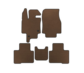 Килимки EVA (2 ряди, 7-ми місний, Коричневий) для Toyota Highlander 2019- рр