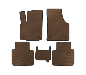Килимки EVA (2 ряди, 7-ми місний, Коричневий) для Volkswagen Atlas (Terramont) 2016- рр