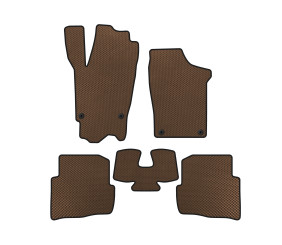 Килимки EVA (HB, 3-х дверний, Коричневий) для Volkswagen Fox 2003-2021 рр