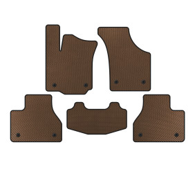 Килимки EVA (SD, Коротка база, Коричневий) для Volkswagen Phaeton 2002-2016 рр