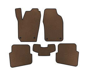 Килимки EVA (HB, 3/5-ти дверний, Коричневий) для Volkswagen Polo 2001-2009 рр