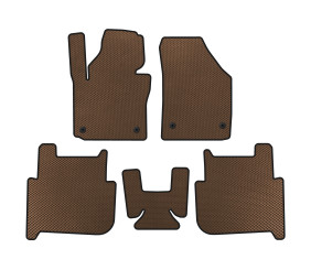 Килимки EVA (2 ряди, 2006-2010, 7-ми місний, Коричневий) для Volkswagen Touran рр