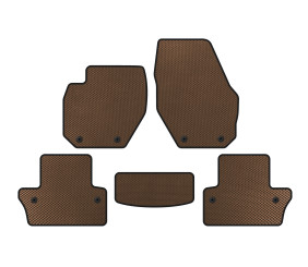 Килимки EVA (SW, Коричневий) для Volvo V60 2011-2018 рр