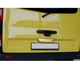 Хром планка над номером (нижня, нерж) OmsaLine - Італійська нержавійка для Nissan Primastar 2002-2014 рр