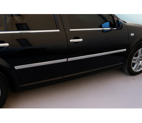 Зовнішня окантовка стекол (4 шт, нерж) SW - універсал для Volkswagen Bora 1998-2004 рр