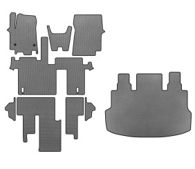 Килимки EVA (повний салон, 1-20261,5/9-ти місний, Сірий) для Hyundai Staria 2021- рр