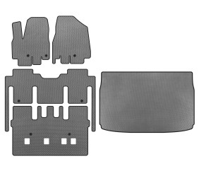 Килимки EVA (повний салон, 8-ми місний, Сірий) для Kia Sedona 2014-2020 рр